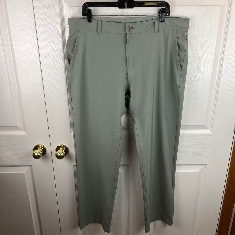 Men's Free Fly Straight Leg Stretch Chino Pants Gray 38x32